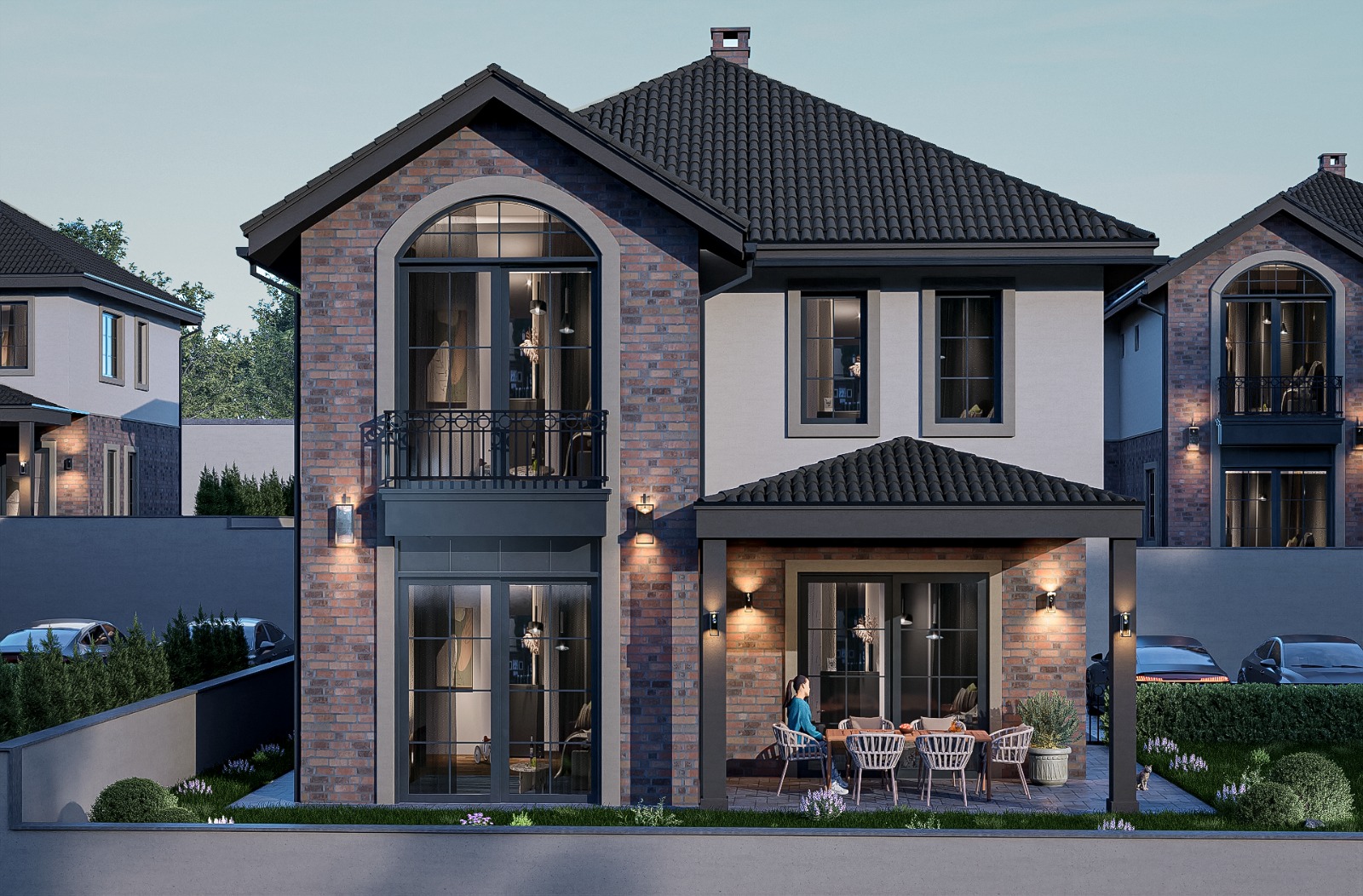 Zen Evleri villa ve veranda görünümü